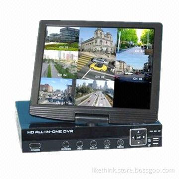 Standalone DVR with 10-inch Flip TFT Monitor and 2CH Audio, 8CH Video Input, HDMI®, P2P